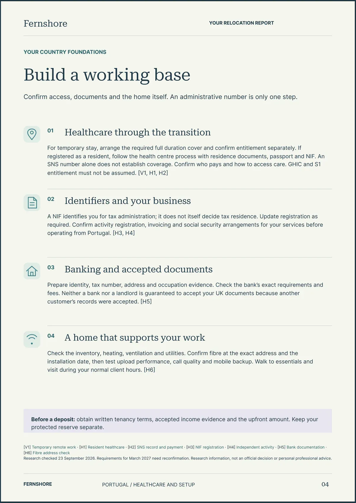 Page 5: Build a working base. The text of this page follows the image.