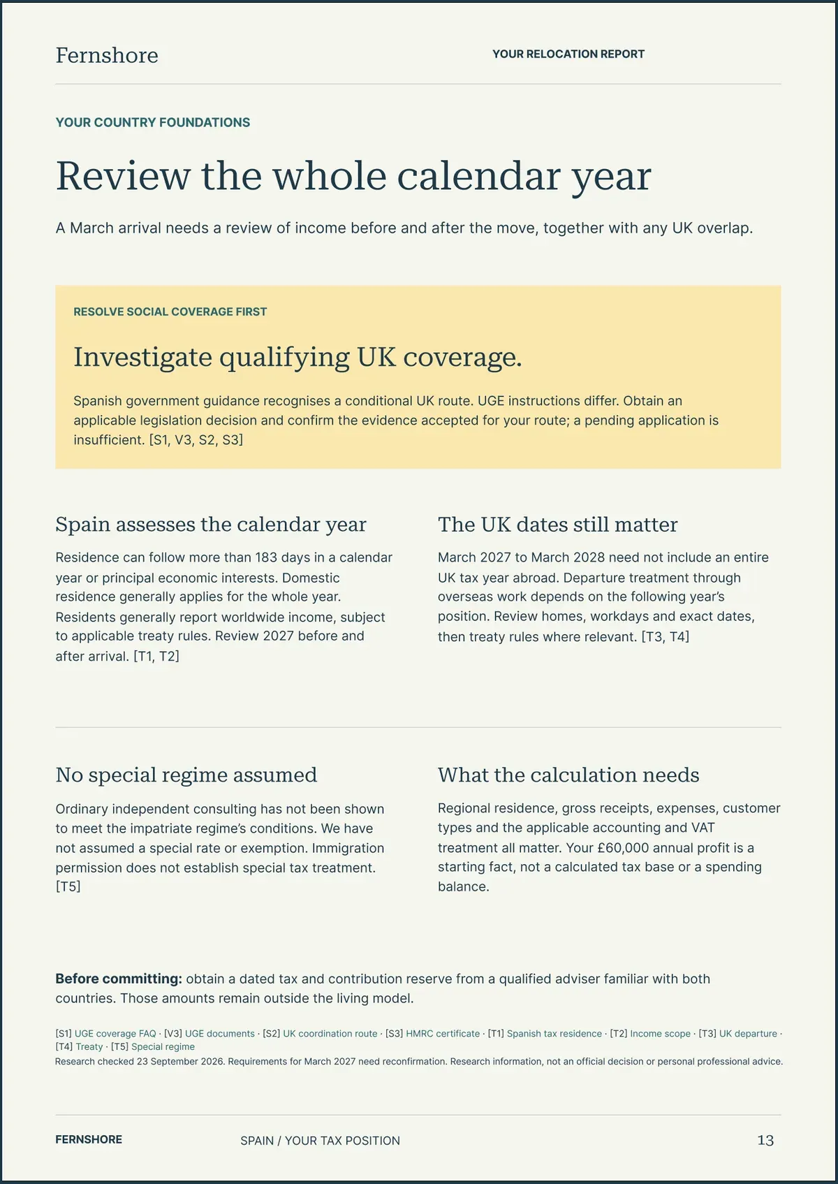Page 13: Review the whole calendar year. The text of this page follows the image.