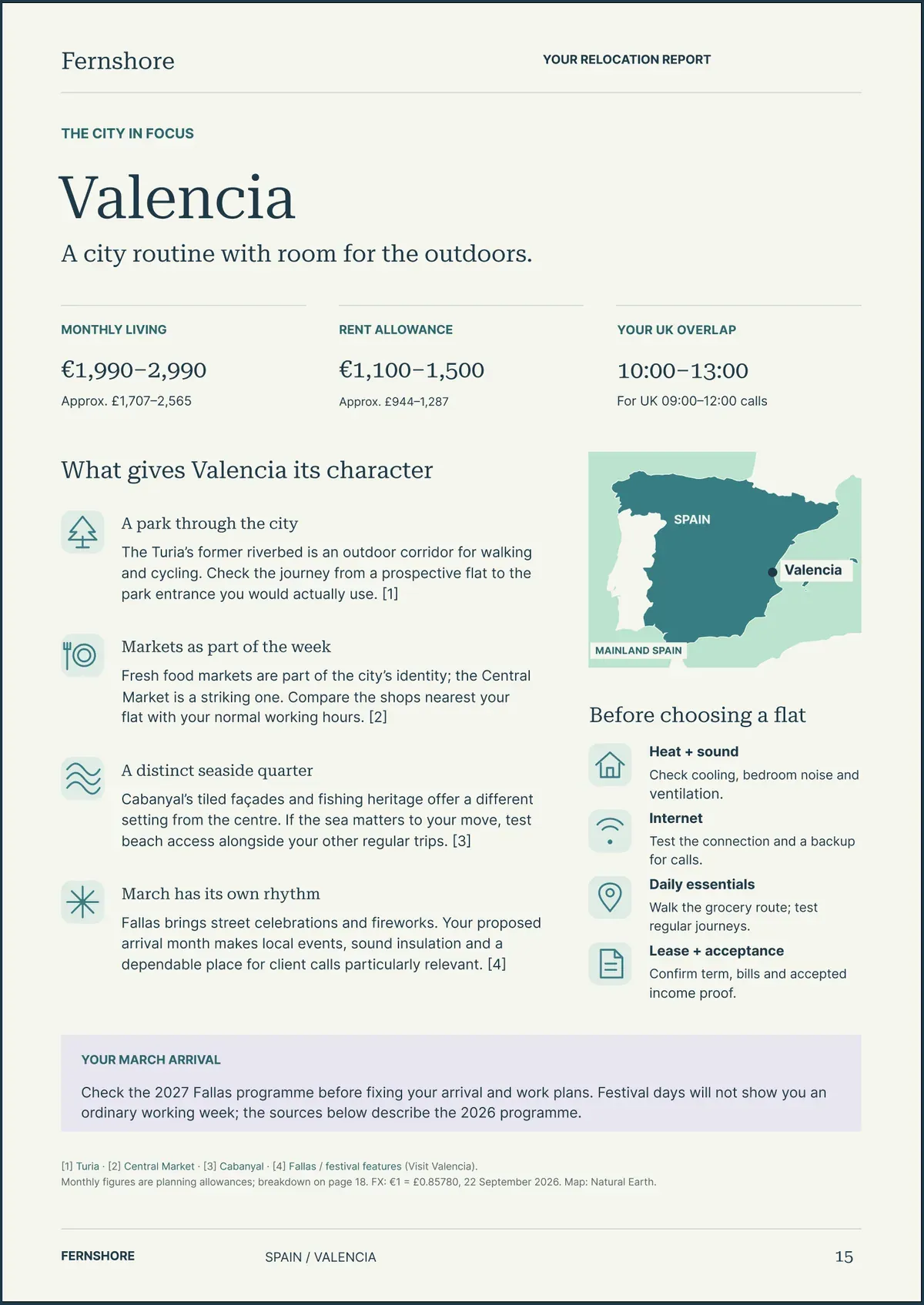 Page 15: Valencia. The text of this page follows the image.