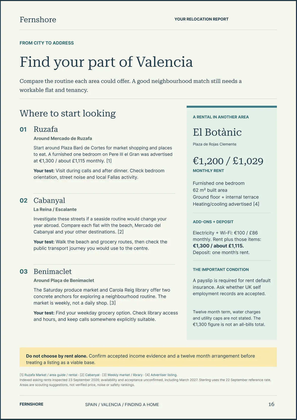 Page 16: Find your part of Valencia. The text of this page follows the image.