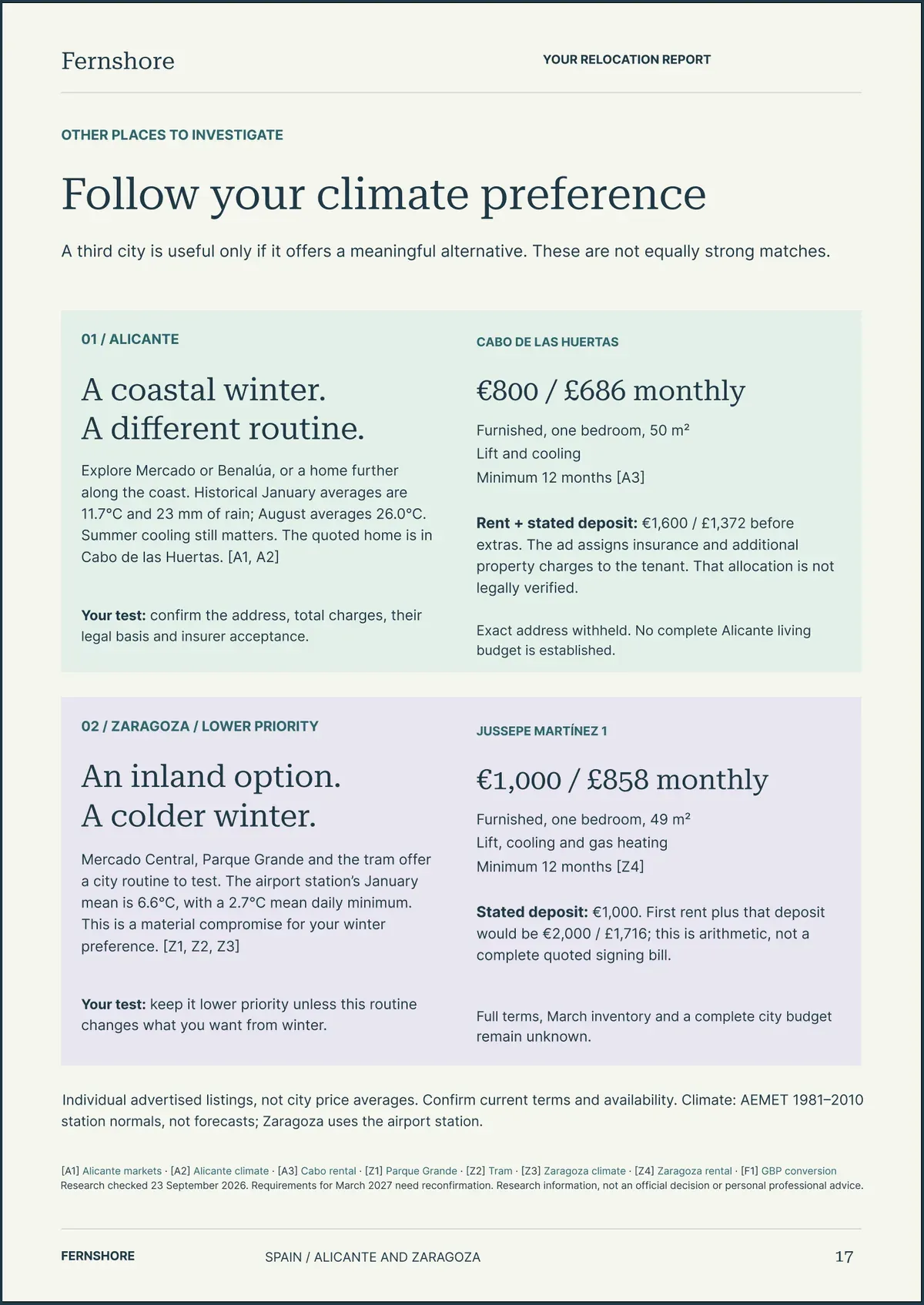 Page 17: Follow your climate preference. The text of this page follows the image.