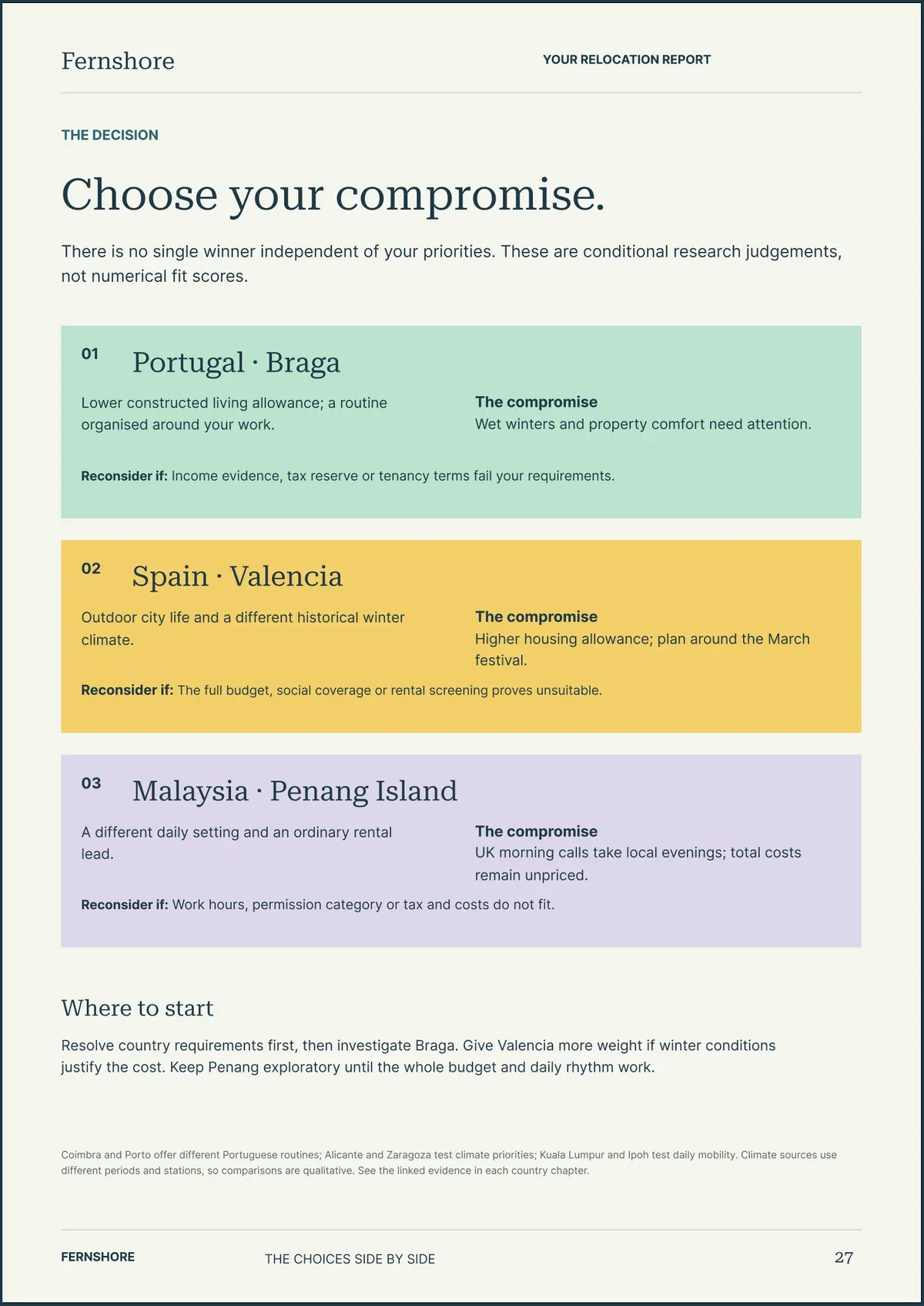 Page 27: Choose your compromise.. The text of this page follows the image.