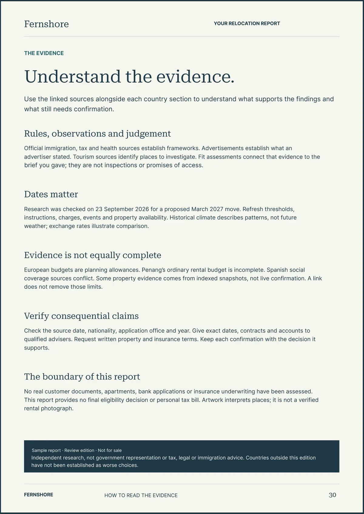 Page 30: Understand the evidence.. The text of this page follows the image.